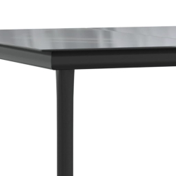 7-częściowy zestaw mebli ogrodowych, czarny, rattan PVC