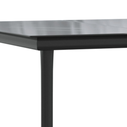9-częściowy zestaw mebli ogrodowych, czarny, rattan PVC