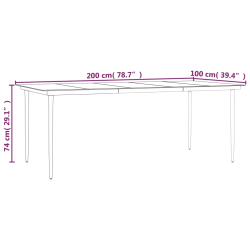 9-częściowy zestaw mebli ogrodowych, czarny, rattan PVC