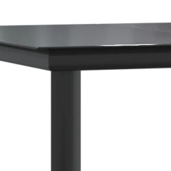 7-częściowy zestaw mebli ogrodowych, czarny, rattan PVC