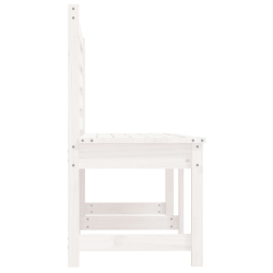 Ławka ogrodowa, biała, 157,5 cm, lite drewno sosnowe