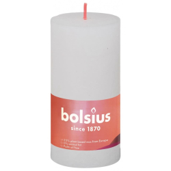 Bolsius Rustykalne świece pieńkowe Shine, 8 szt., 100 x 50 mm, białe