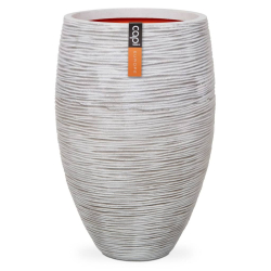 Capi Luksusowa doniczka Elegant Nature Rib, 45x72 cm, kość słoniowa