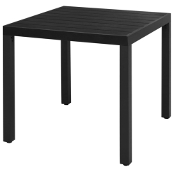 5-częściowy zestaw mebli ogrodowych rattan PVC, czarny