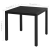 5-częściowy zestaw mebli ogrodowych rattan PVC, czarny