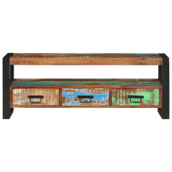 Szafka pod TV, 120x30x45 cm, lite drewno z odzysku