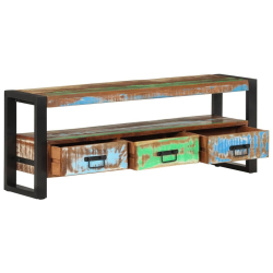 Szafka pod TV, 120x30x45 cm, lite drewno z odzysku