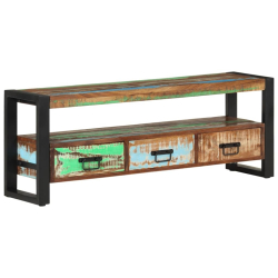 Szafka pod TV, 120x30x45 cm, lite drewno z odzysku