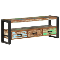 Szafka pod TV, 120x30x45 cm, lite drewno z odzysku