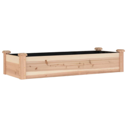 Podwyższona rabata z wyściółką, 120x45x25 cm, drewno jodłowe