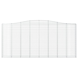Kosze gabionowe, 6 szt, 400x30x180/200 cm, galwanizowane żelazo