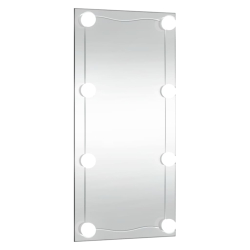 Lustro ścienne z LED, 30x60 cm, szklane, prostokątne