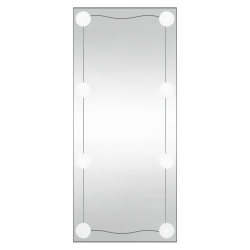 Lustro ścienne z LED, 30x80 cm, szklane, prostokątne