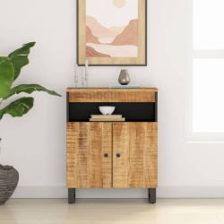 Szafka z 2 drzwiczek, 60x33x75 cm, lite drewno mango