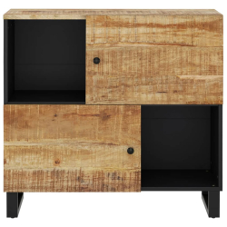 Szafka z 2 drzwiczek, 80x33x75 cm, lite drewno mango