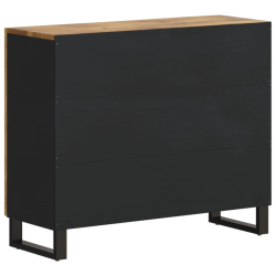 Szafka z 2 drzwiczek, 90x33x75 cm, lite drewno mango