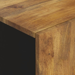Szafka z 2 drzwiczek, 90x33x75 cm, lite drewno mango