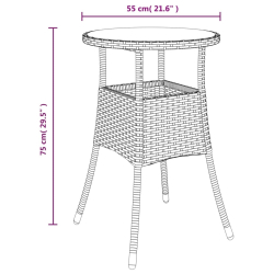 5-cz. zestaw mebli ogrodowych bistro z poduszkami, czarny