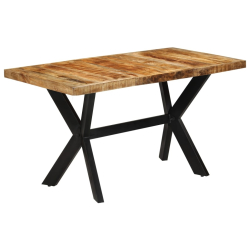 Stół jadalniany, 140x70x75 cm, surowe, lite drewno mango