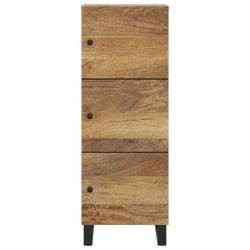 Szafka z 3 drzwiczek, 40x33x110 cm, lite drewno mango i żelazo