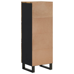 Szafka z 3 drzwiczek, 40x33x110 cm, lite drewno mango i żelazo