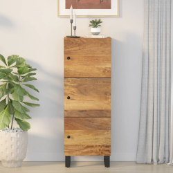 Szafka z 3 drzwiczek, 40x33x110 cm, lite drewno mango i żelazo