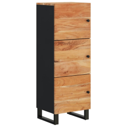 Szafka z 3 drzwiczek, 40x33x110 cm, drewno akacjowe i żelazo