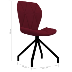 Krzesła stołowe, 4 szt., czerwone, sztuczna skóra