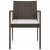 Krzesła ogrodowe z poduszkami, 2 szt., brązowe, 56,5x57x83 cm