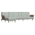 Sofa rozkładana L, jasnoszara, 279x140x70 cm, aksamit