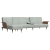 Sofa rozkładana L, jasnoszara, 279x140x70 cm, aksamit
