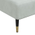 Sofa rozkładana L, jasnoszara, 279x140x70 cm, aksamit