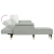 Sofa rozkładana L, jasnoszara, 271x140x70 cm, aksamit