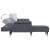 Sofa rozkładana L, ciemnoszara, 271x140x70 cm, aksamit