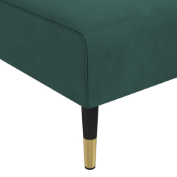 Sofa rozkładana L, ciemnozielona, 271x140x70 cm, aksamit
