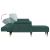 Sofa rozkładana L, ciemnozielona, 271x140x70 cm, aksamit