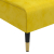 Sofa rozkładana L, żółta, 271x140x70 cm, aksamit