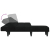 Sofa rozkładana w kształcie L, czarna, 255x140x70 cm, tkanina