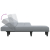 Sofa rozkładana L, jasnoszara, 255x140x70 cm, tkanina
