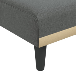 Sofa rozkładana L, ciemnoszara, 255x140x70 cm, tkanina