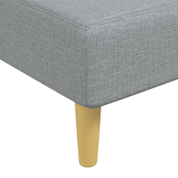Sofa rozkładana L, jasnoszara, 279x140x70 cm, tkanina