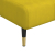Sofa rozkładana w kształcie L, żółta, 275x140x70 cm, aksamit