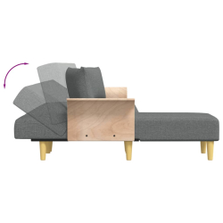 Sofa rozkładana L, ciemnoszara, 279x140x70 cm, tkanina