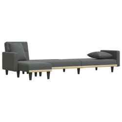 Sofa rozkładana L, ciemnoszara, 275x140x70 cm, tkanina