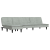 Sofa rozkładana L, jasnoszara, 255x140x70 cm, aksamit