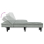 Sofa rozkładana L, jasnoszara, 255x140x70 cm, aksamit