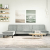 Sofa rozkładana L, jasnoszara, 255x140x70 cm, aksamit