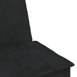 Sofa rozkładana L, czarna, 255x140x70 cm, aksamit
