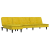 Sofa rozkładana L, żółta, 255x140x70 cm, aksamit