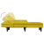 Sofa rozkładana L, żółta, 255x140x70 cm, aksamit